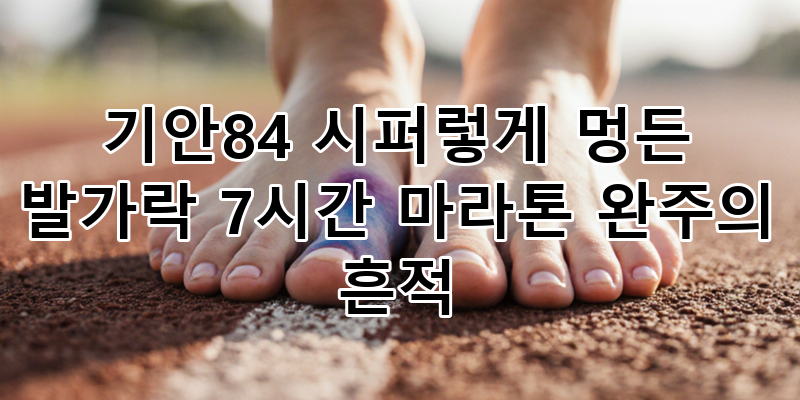 기안84 마라톤 완주: 시퍼렇게 멍든 발가락에 담긴 7시간 사투의 감동과 진짜 '인간 기안84'의 ....