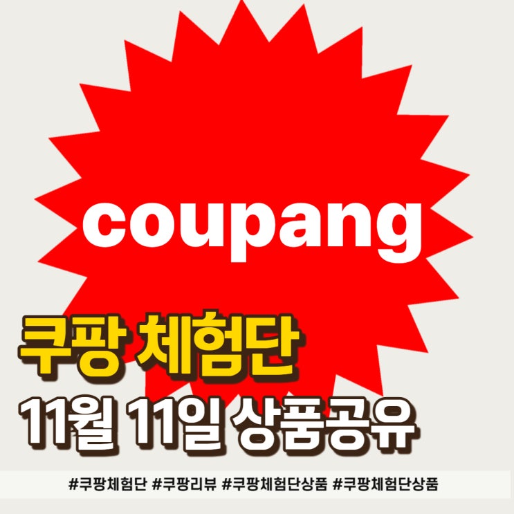  쿠팡체험단 11월 11일 신청후기 (저가상품 패션상품 위주)