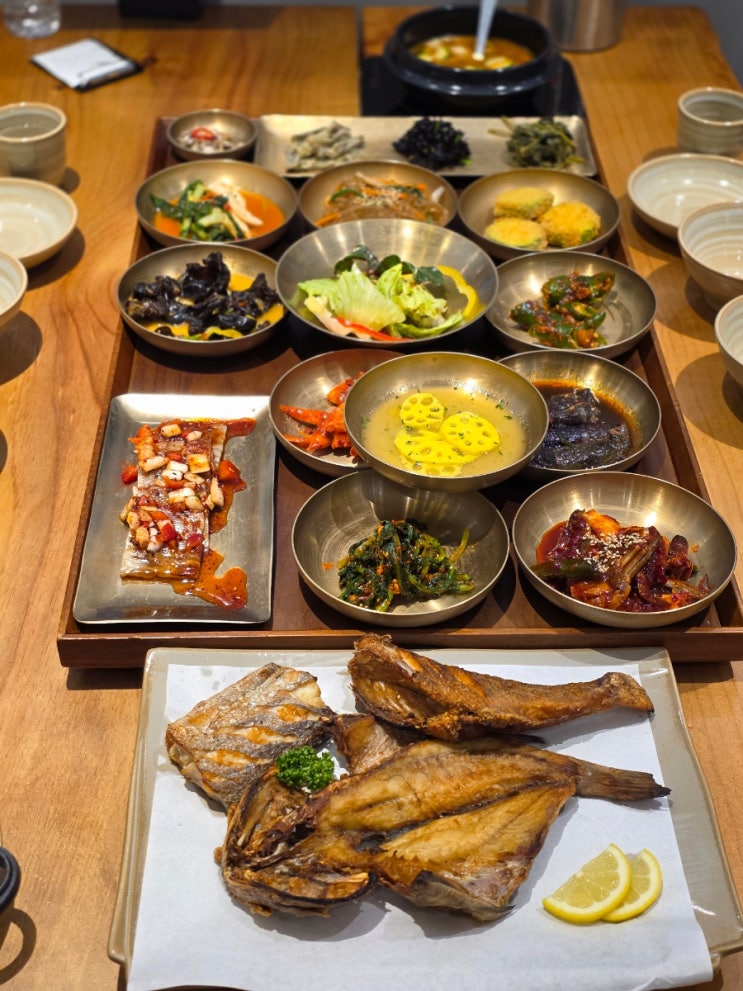  청담동한정식 들밥차반에서 황금어장모둠구이 먹고온 후기 ft. 단체모임하기 좋은 룸식당