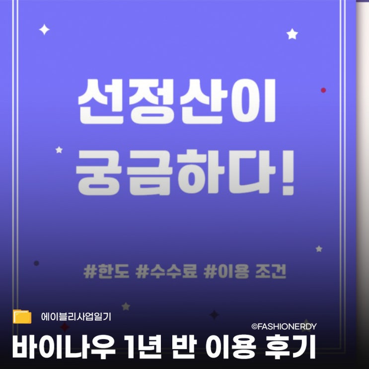  바이나우 1년 반 이용 후기