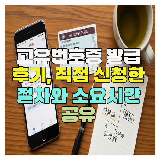  고유번호증 발급 후기, 직접 신청한 절차와 소요시간 공유