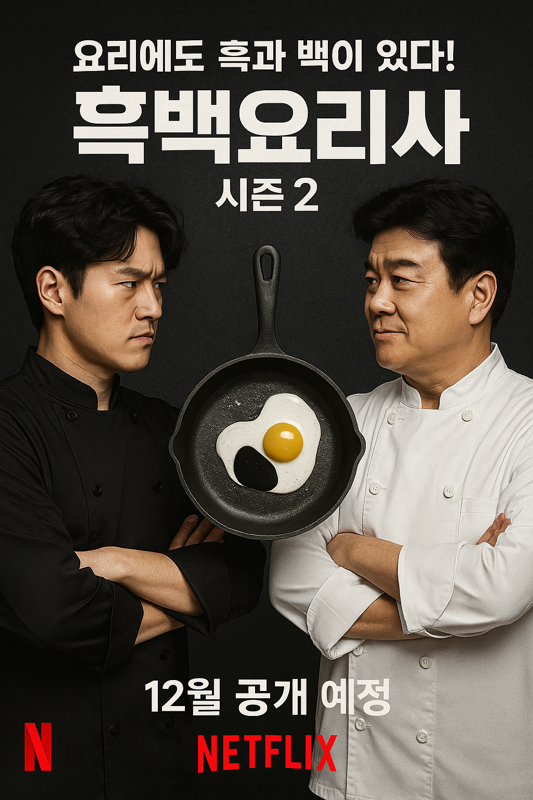   넷플릭스 예능 《흑백요리사 시즌2》 — 백종원 논란에도 제작 강행! 2025년 12월 공개 예정