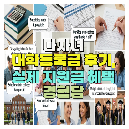  다자녀 대학등록금 후기, 실제 지원금 혜택 경험담