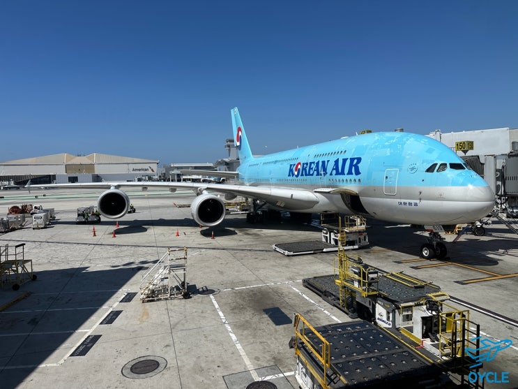  대한항공 로스앤젤레스→인천 KE018 프레스티지석 탑승 후기 / LAX-ICN / A380 / LA공항 라운지, 흡연실