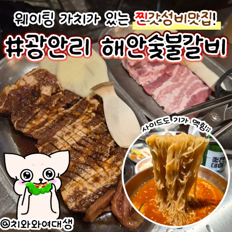  광안리 돼지갈비 맛집 해안숯불갈비 웨이팅 후기