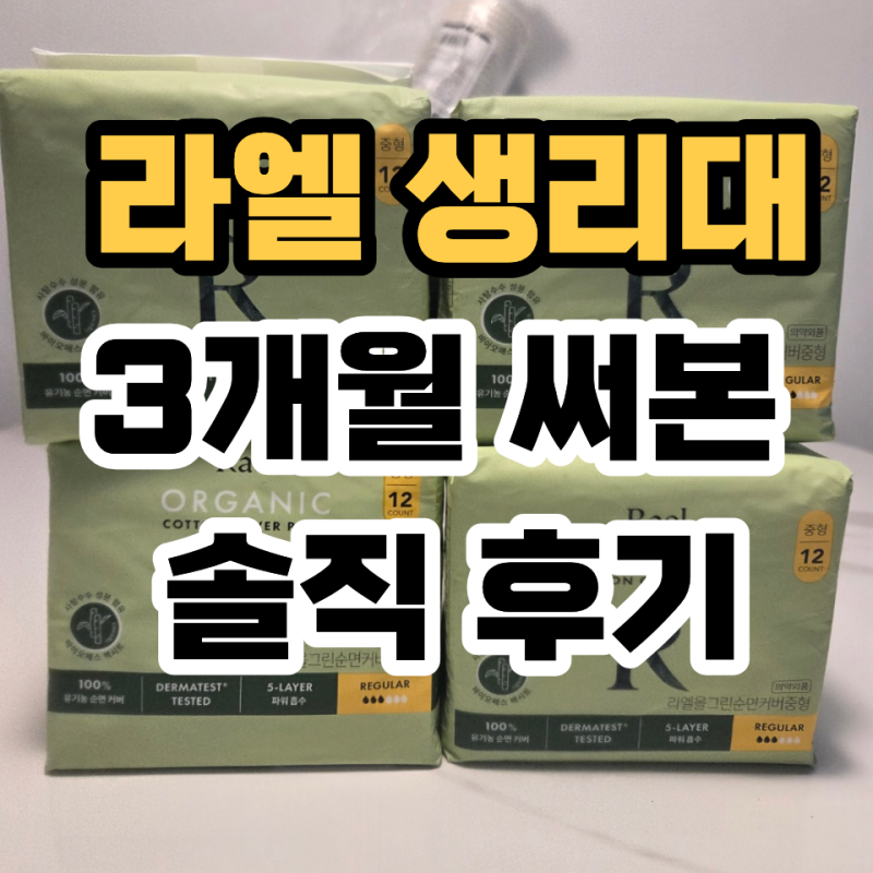 라엘 생리대 후기 민감피부인 제가 정착한 이유