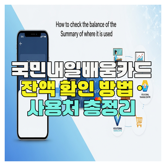 국민내일배움카드 잔액 확인 방법 · 사용처 총정리