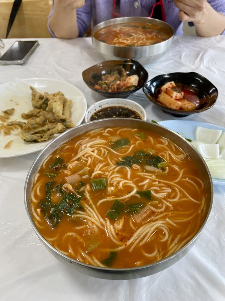 당진어죽맛집 면천저수지 미꾸라지튀김 국수 한가득 어죽 면천가든 / 천안식후감