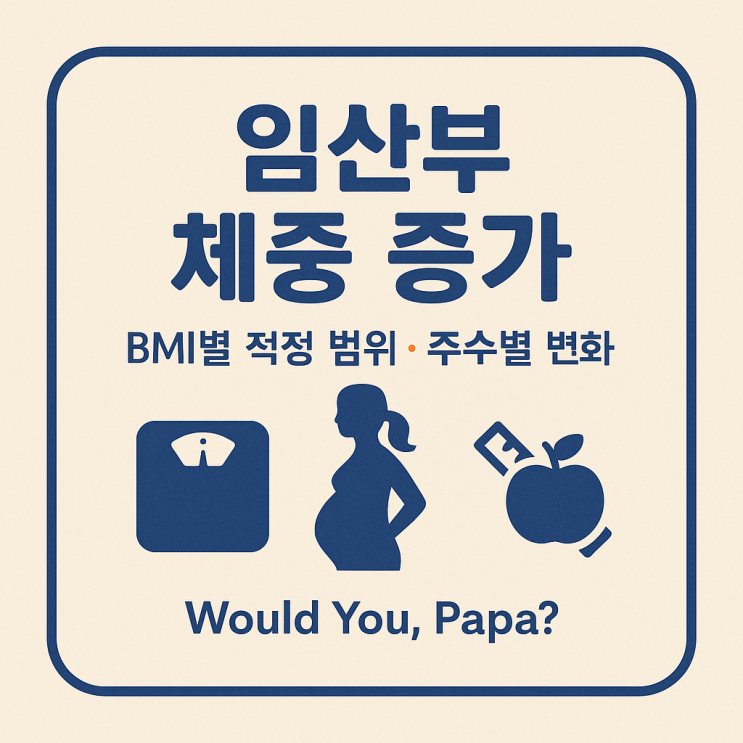  임산부 체중 증가｜BMI별 적정 범위, 주수별 변화