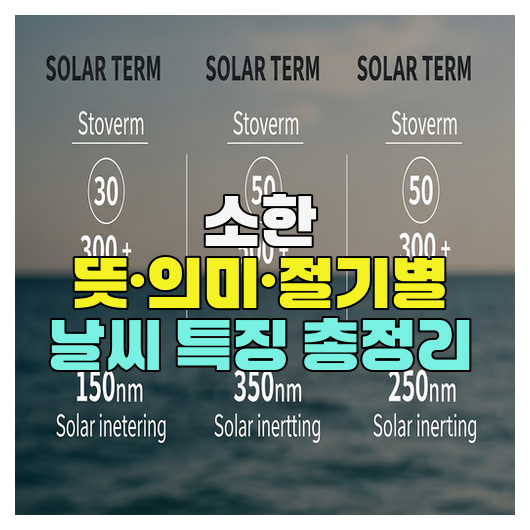  소한 뜻·의미·절기별 날씨 특징 총정리