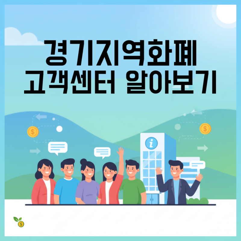 경기지역화폐 고객센터 정확 안내