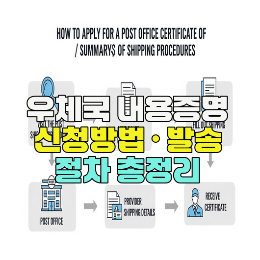  우체국 내용증명 신청방법 · 발송 절차 총정리