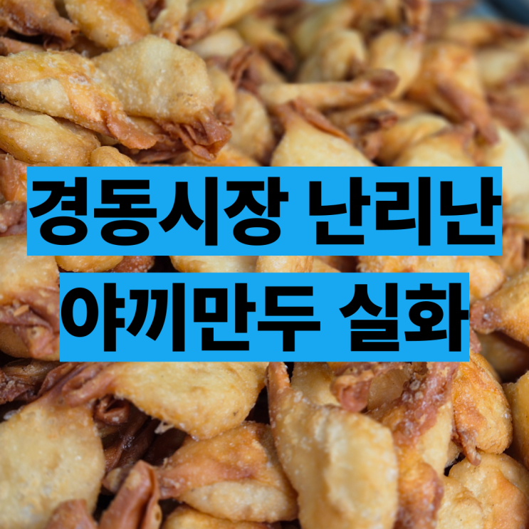  경동시장 짱구네 야끼만두 후기 주차 30개 만원 가성비 굿