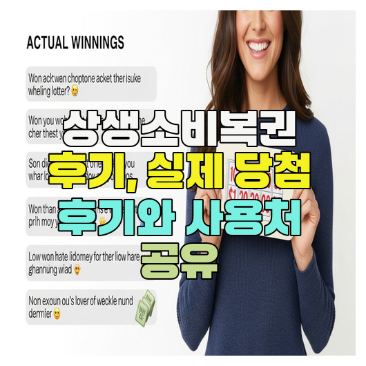  상생소비복권 후기, 실제 당첨 후기와 사용처 공유