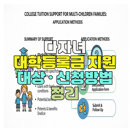  다자녀 대학등록금 지원 대상 · 신청방법 정리