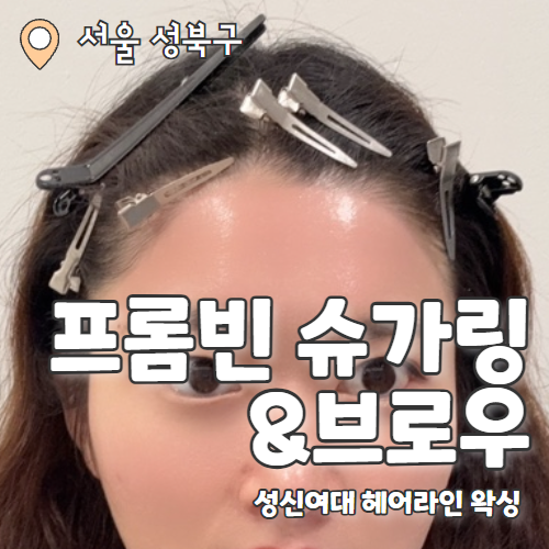  프롬빈 슈가링&브로우 : 좁은 이마도 가능한 나에게 맞춘 헤어라인 성신여대 왁싱