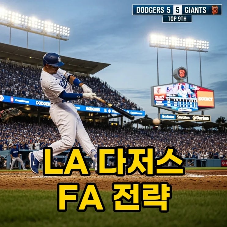 LA <b>다저스</b> 오프시즌 FA 전략: 주목할 자유계약 선수 <b>영입</b>으로... 