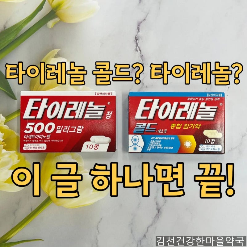 타이레놀 콜드와 타이레놀의 차이점 궁금하시죠
