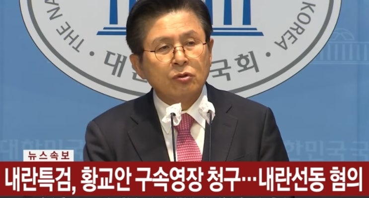 <b>황교안</b> 내란선동 혐의 <b>구속</b>영장 청구