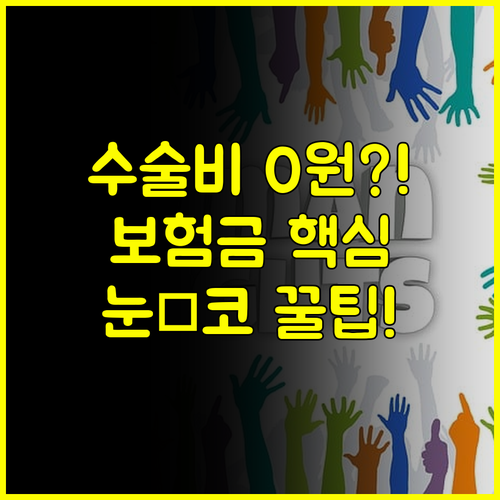 안검하수 비중격 만곡증 성형수술 보험금 받는 치트키 가이드