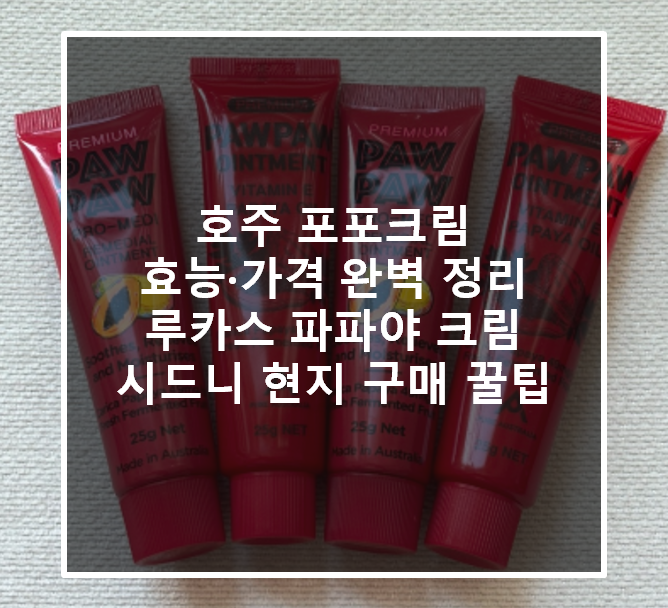  호주 포포크림 효능·가격 완벽 정리｜루카스 파파야 크림 시드니 현지 구매 꿀팁