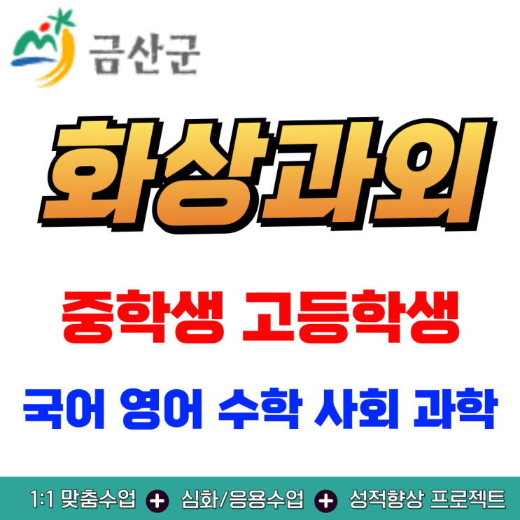  금산군 고입대비 화상과외, 과목별 맞춤 전략으로 실력 완성