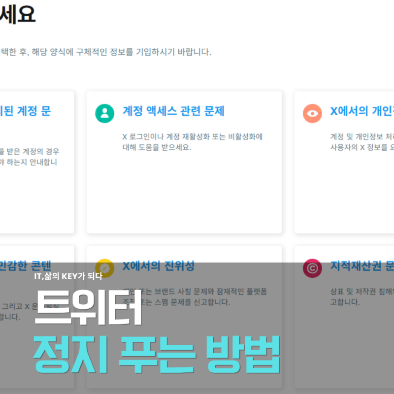 트위터 정지 푸는 방법 X 계정정지 해제 방법
