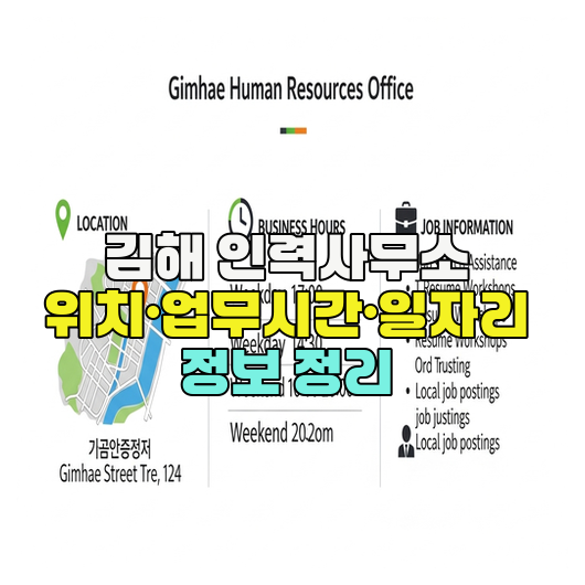  김해 인력사무소 위치·업무시간·일자리 정보 정리