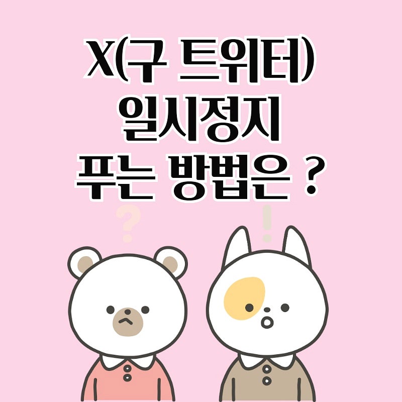 트위터 X 일시정지 푸는 법 계정이 잠겼다면