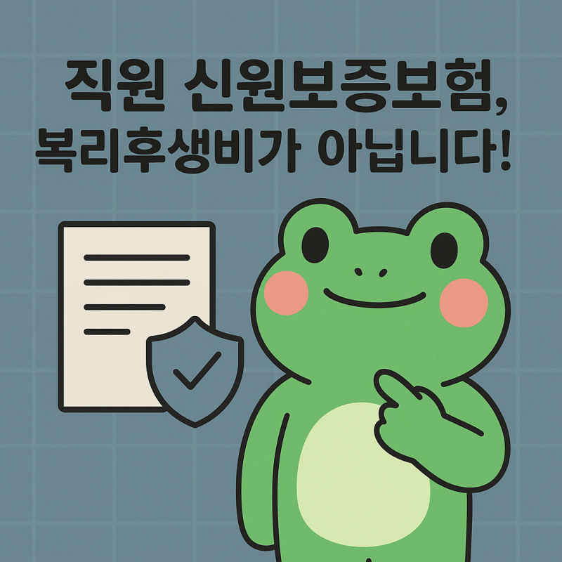 직원 신원보증보험 가입 시 회계처리와 세목 구분