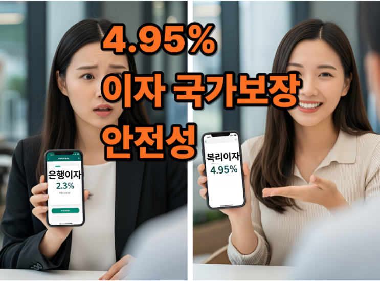  복리이자 투자 안전자산 4.95% 11월중 조기청약마감