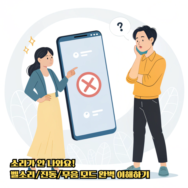 소리가 안 나와요! 벨소리·진동·무음 모드 완벽 이해하기
