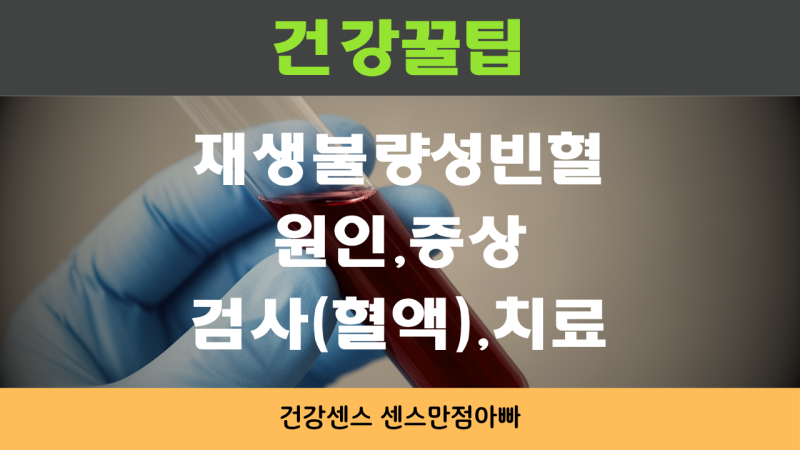 재생불량성 빈혈 원인 증상 및 검사(혈액) 치료