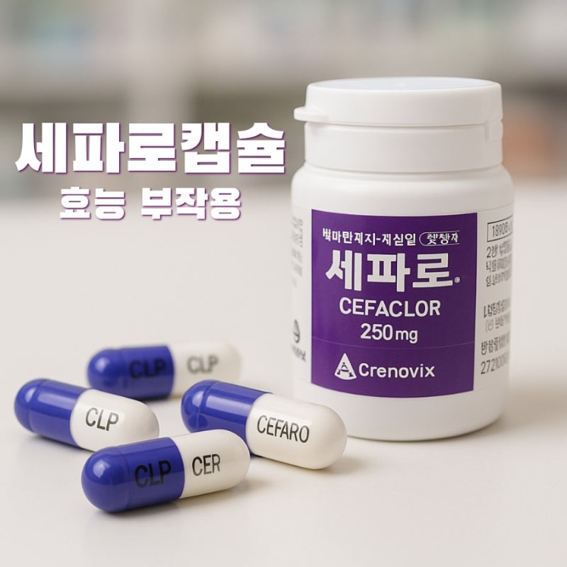 세파로캡슐 세파클러수화물 효능 부작용 복용법