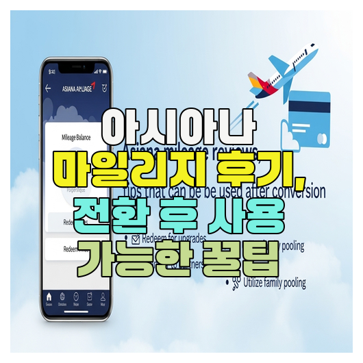  아시아나 마일리지 후기, 전환 후 사용 가능한 꿀팁
