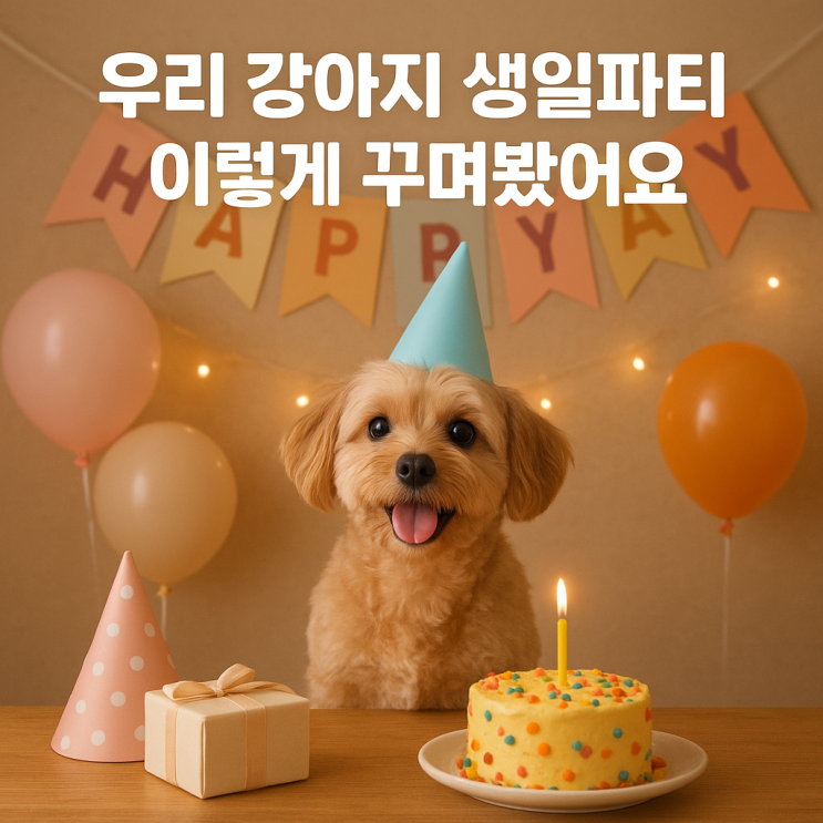  강아지 생일 파티 꾸미기 감성 폭발! 집에서도 쉽게 준비하는 셀프 파티 아이디어