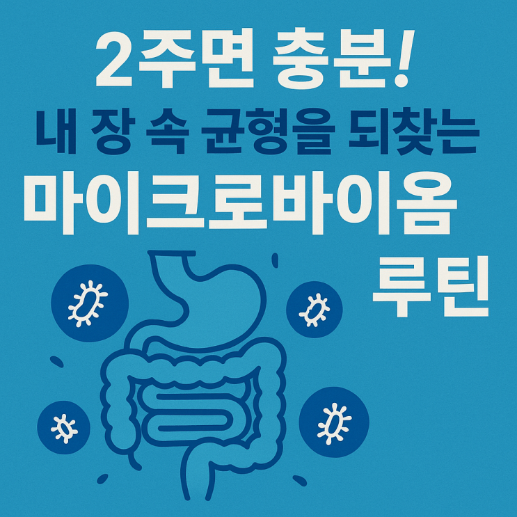   장 건강, 2주 만에 달라지는 마이크로바이옴 관리법