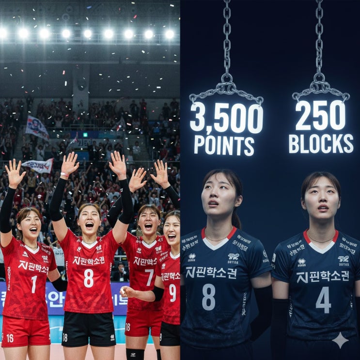 [V-리그 예측] 도로공사 vs 정관장: '80% 승리' 근거, '6배 서브 차이'가 결정한다
