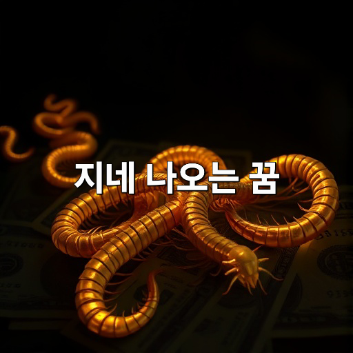 지네 나오는 꿈, 상황별 해몽 총정리