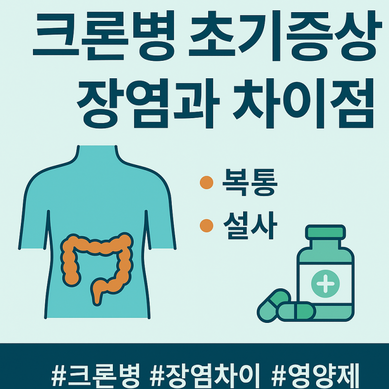 크론병 초기증상, 장염과 차이점 그리고 도움이 되는 영양제