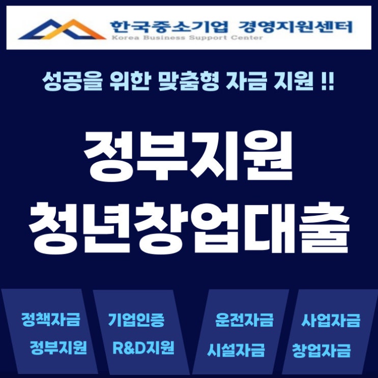  청년창업대출 정부지원 1억 확보한 비결 최신 지원제도