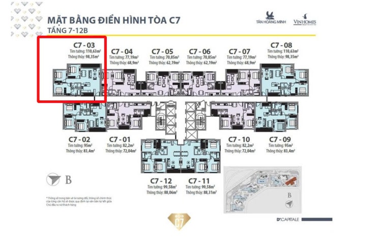  하노이 빈홈 디 케피탈 (Vinhomes D'capitale) C7 3룸 141억동 외국인 매매 매물 소개합니다