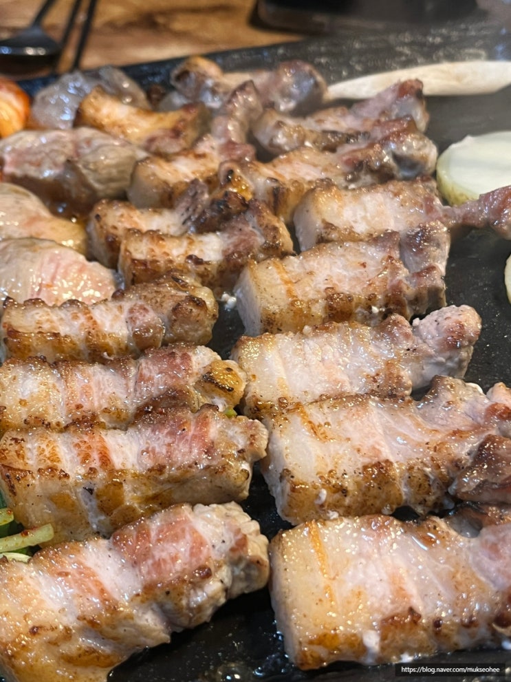  숙대입구 고기 먹자! 마포구이마당 삼겹살 물냉면 까지