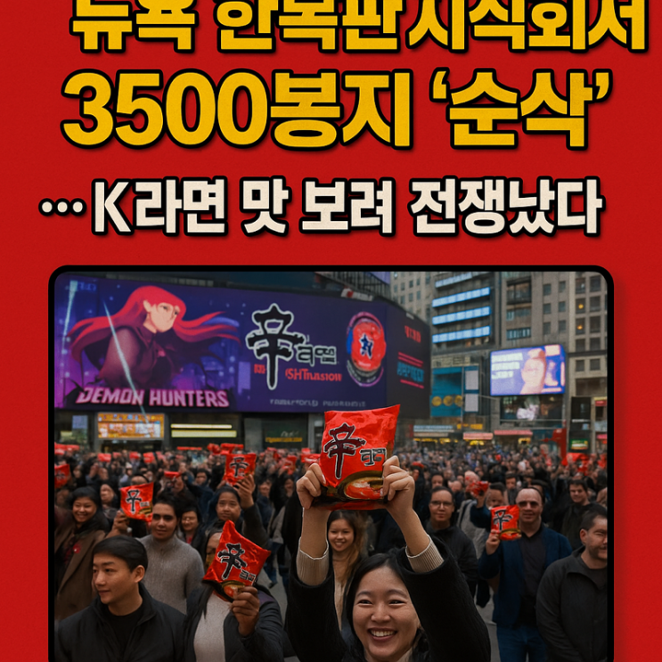   뉴욕에서 3500봉지 ‘순삭’… 전 세계가 K라면에 난리 난 이유