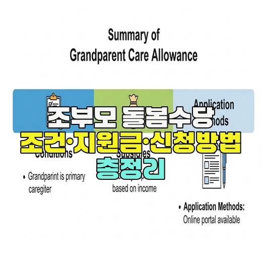  조부모 돌봄수당 조건·지원금·신청방법 총정리