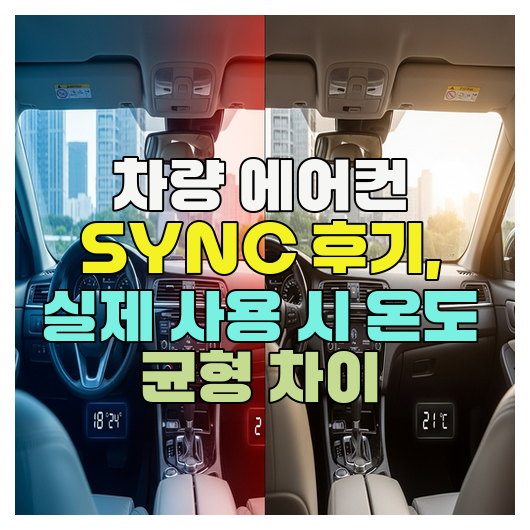  차량 에어컨 SYNC 후기, 실제 사용 시 온도 균형 차이