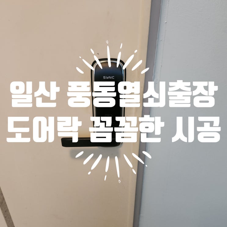  일산 풍동 도어락 열쇠 설치 숲속마을7단지 꼼꼼한 시공