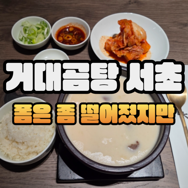  강남역 점심 맛집 추천 거대곰탕 서초점 고기곰탕(뽀얀곰탕)