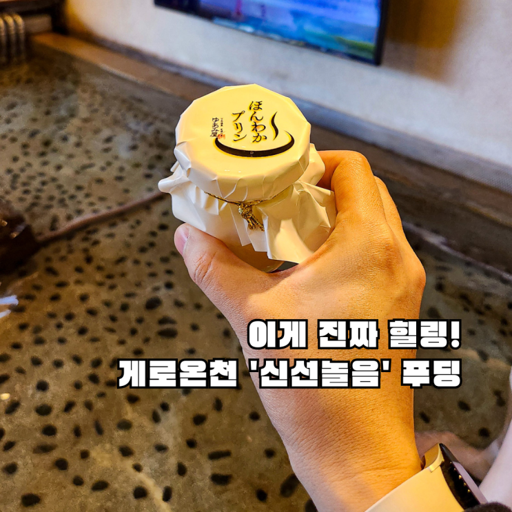  게로 온천마을 유아미야, 족욕하며 먹는 게로 온센푸딩 내돈내산 후기