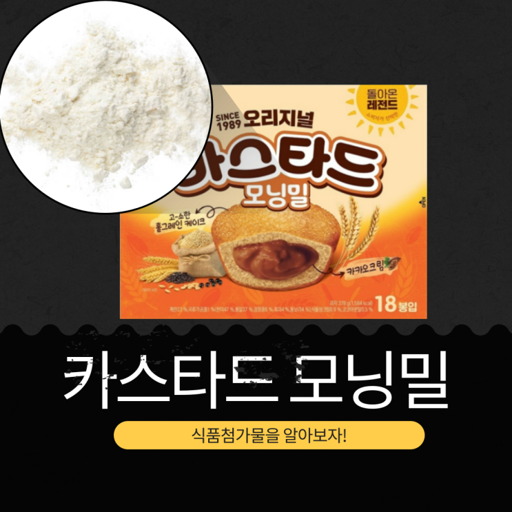  롯데웰푸드 돌아온온 [카스타드 모닝밀] 1봉 88kcal, 5곡 통곡물 들어간 영양성분 리뷰